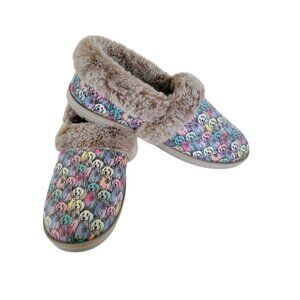 Bobs Skechers Too Cozy Snuggle Rovers Dogs Black Womens Memory Foam Slippers